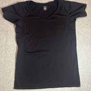 KNIX Don’t Sweat It shapewear, V neck black tee, XL.